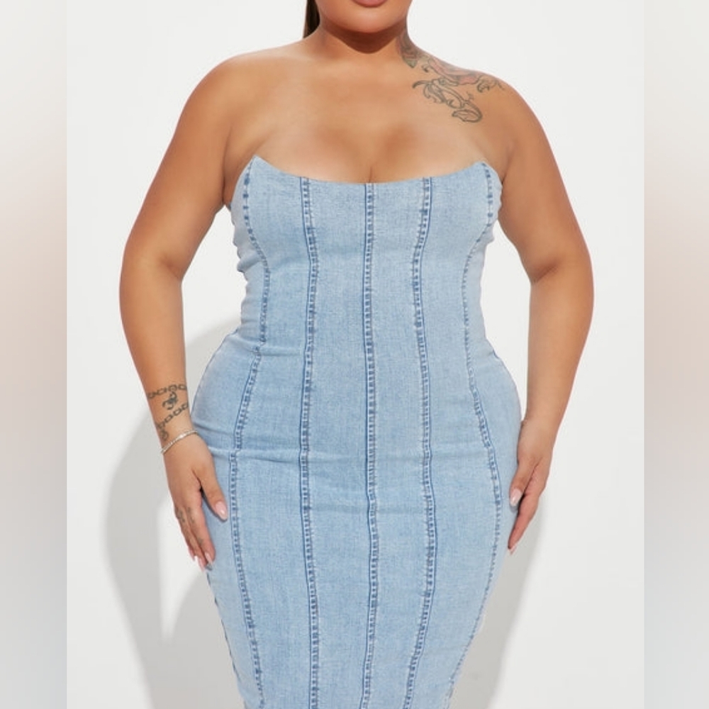 Hottie Denim Midi Dress